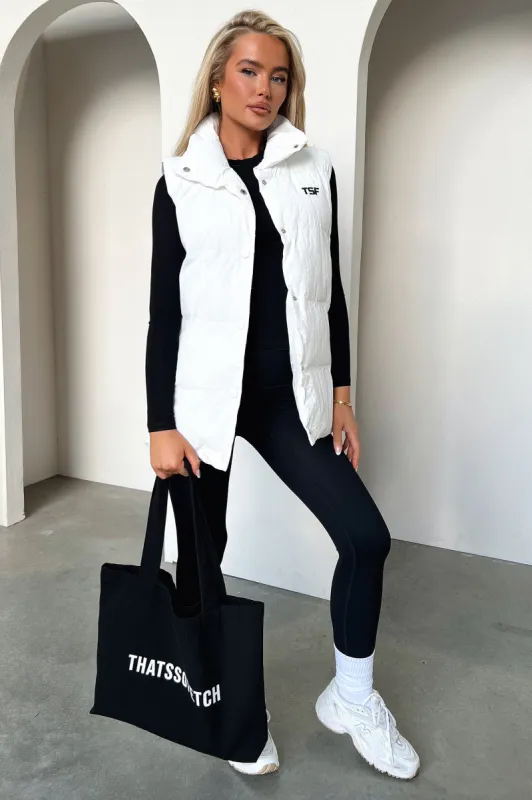 Sabre Puffer Vest - Cream sold by Thats So Fetch