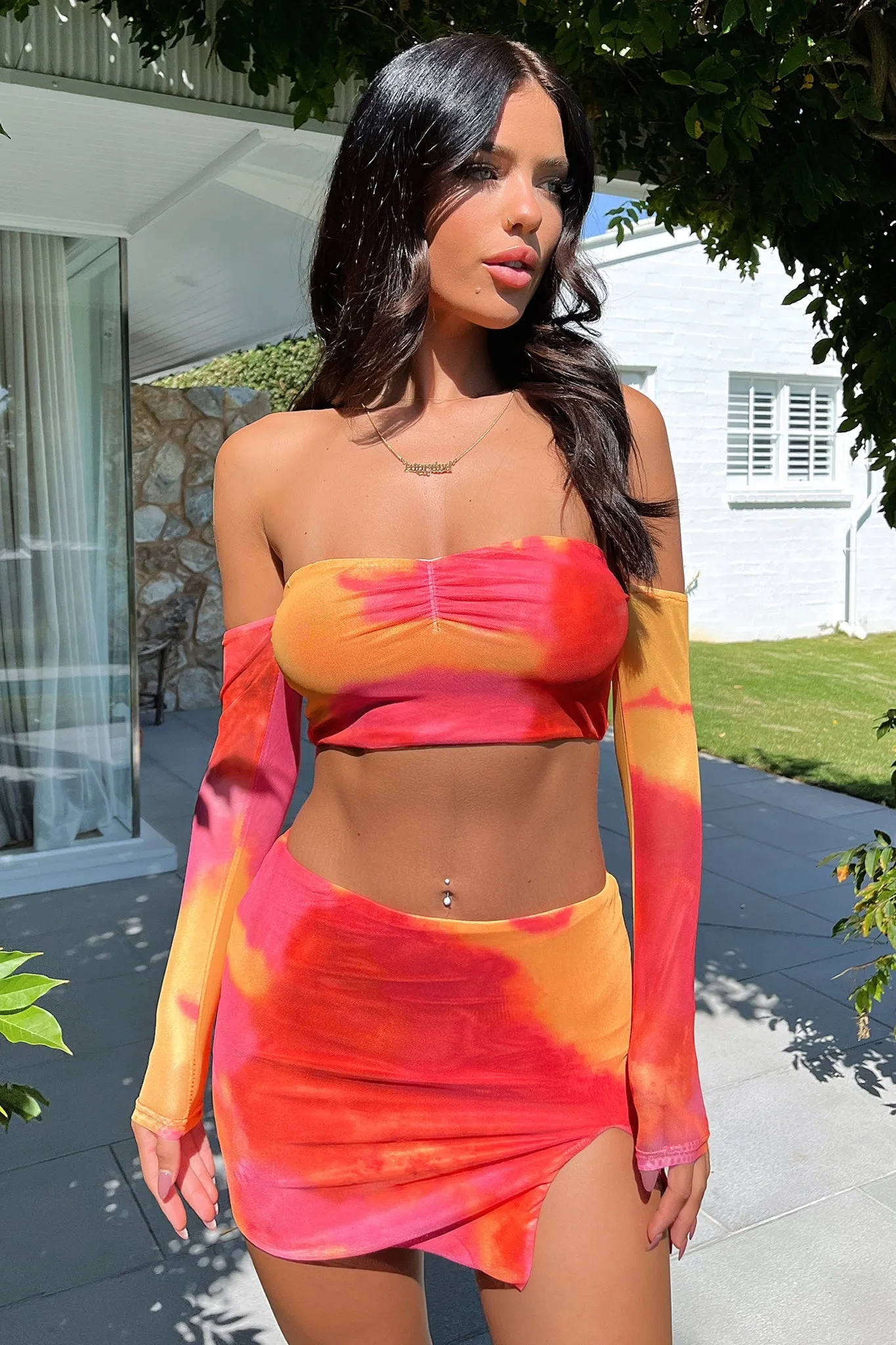 Aria Skirt - Pink / Yellow sold by Thats So Fetch