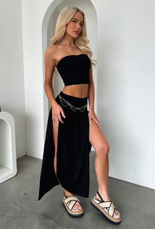 Rosalia Midi Skirt - Black sold by Thats So Fetch