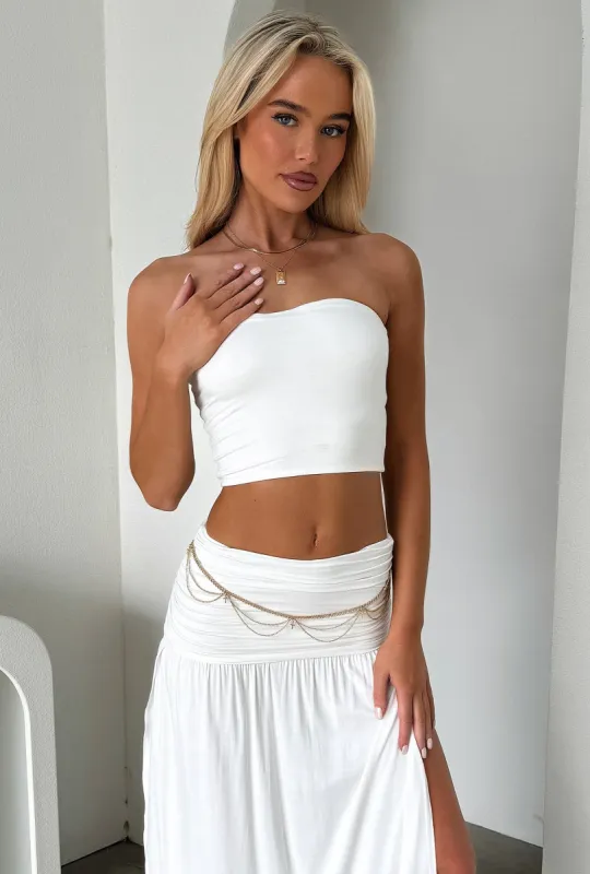 Rosalia Strapless Top - White sold by Thats So Fetch
