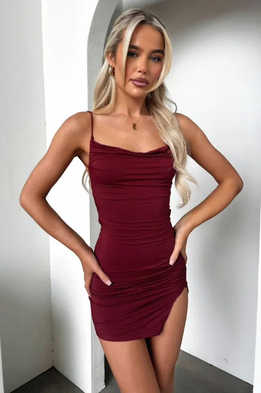 Lahni Dress - Burgundy sold by Thats So Fetch