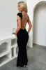 Theodore Backless Maxi Dress - Black sold by Thats So Fetch