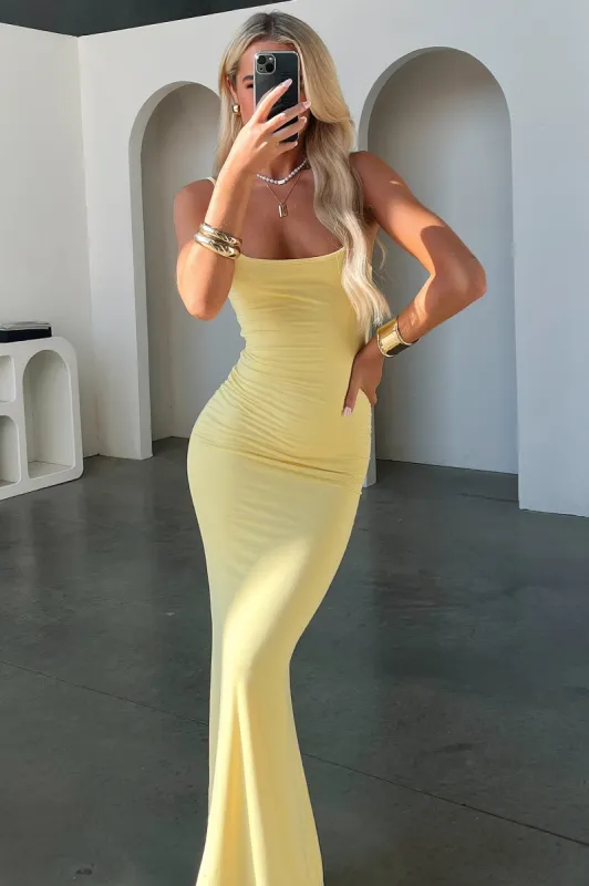 Otoway Bodycon Maxi Dress - Yellow sold by Thats So Fetch