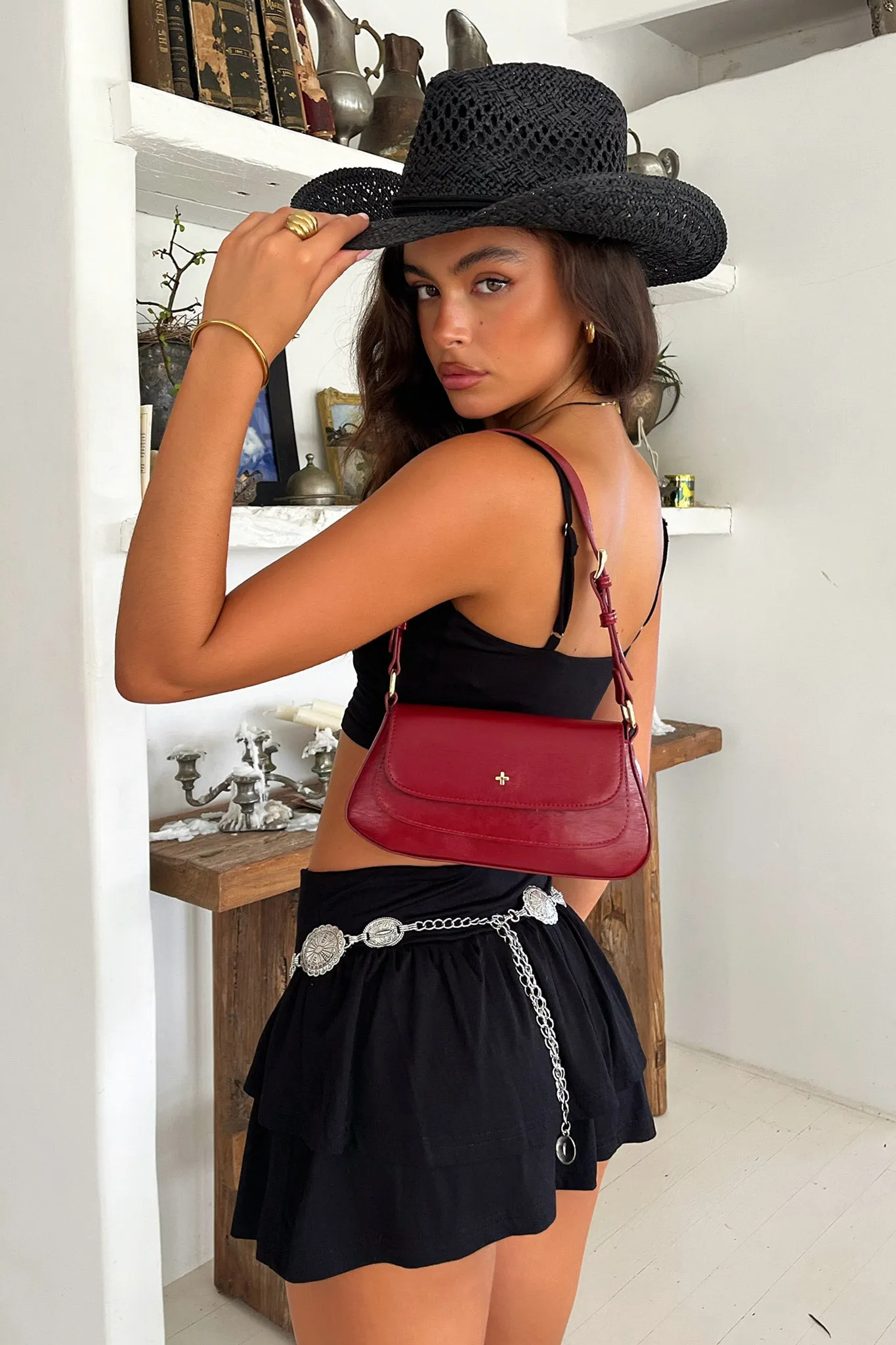 Peta + Jain Nikki Shoulder Bag - Cherry sold by Thats So Fetch