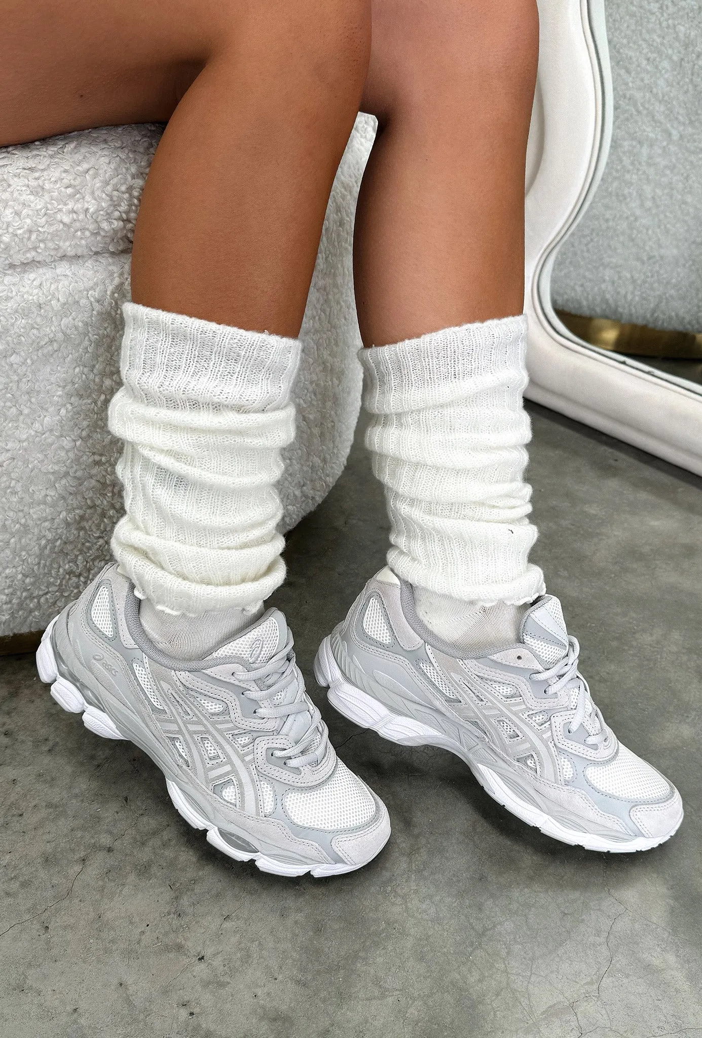 Nila Leg Warmers - White sold by Thats So Fetch
