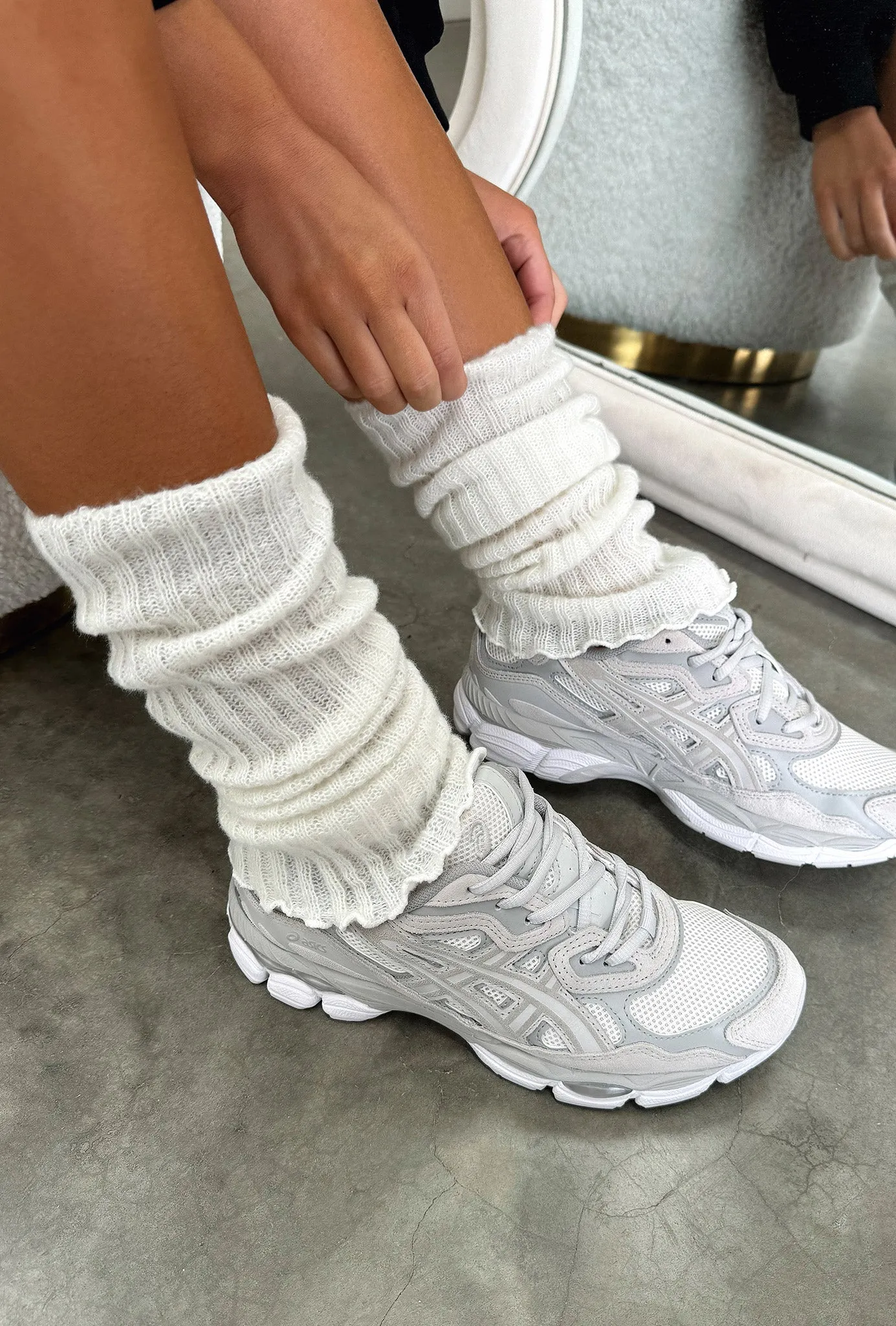 Nila Leg Warmers - White sold by Thats So Fetch product image thumbnail 2