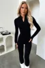 Tammy Long Sleeve Jumpsuit - Black sold by Thats So Fetch