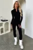 Tammy Long Sleeve Jumpsuit - Black sold by Thats So Fetch