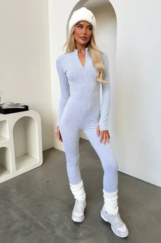 Tammy Long Sleeve Jumpsuit - Grey sold by Thats So Fetch