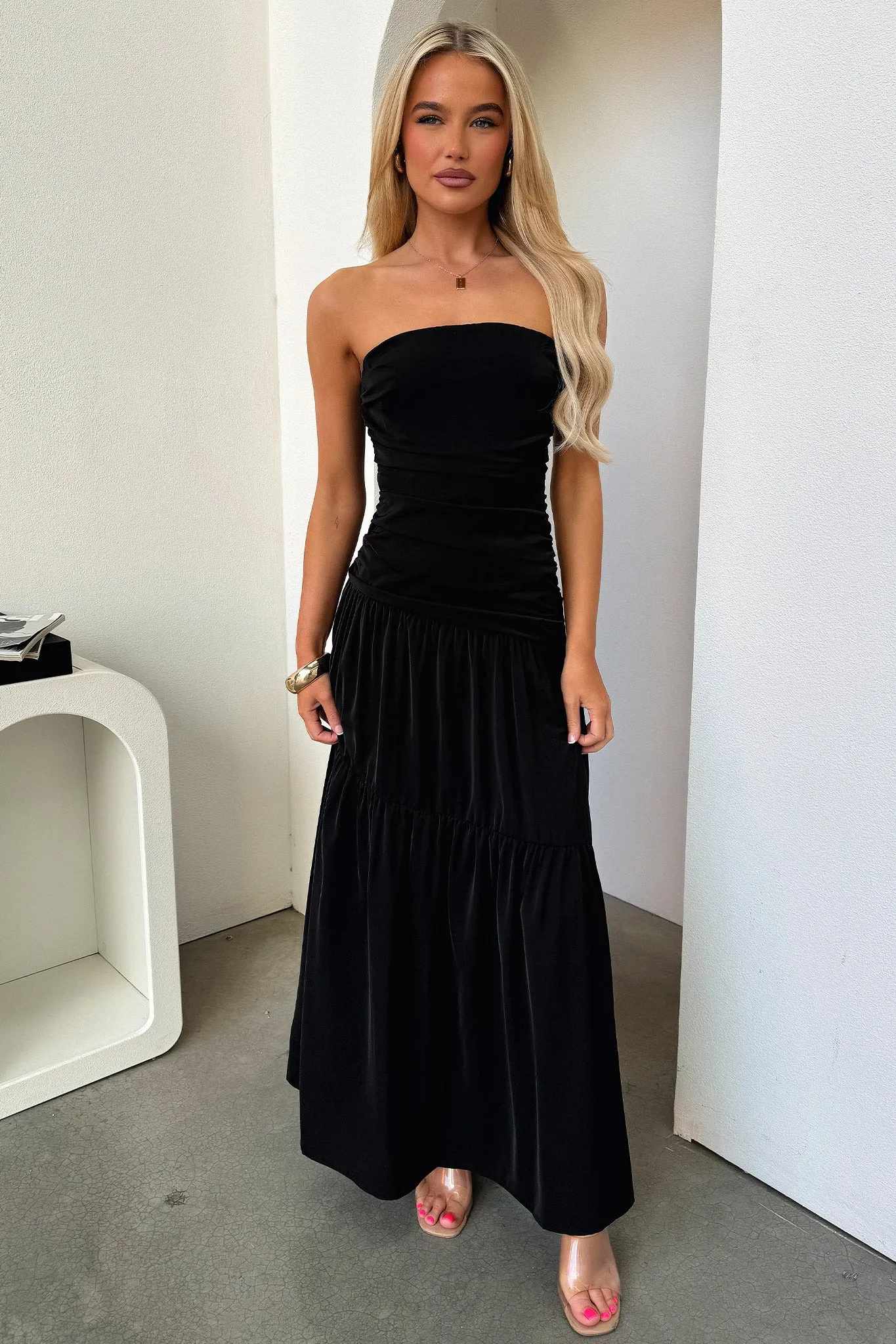Charlotte Strapless Maxi Dress - Black sold by Thats So Fetch product image thumbnail 2