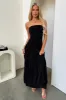 Charlotte Strapless Maxi Dress - Black sold by Thats So Fetch
