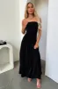 Charlotte Strapless Maxi Dress - Black sold by Thats So Fetch
