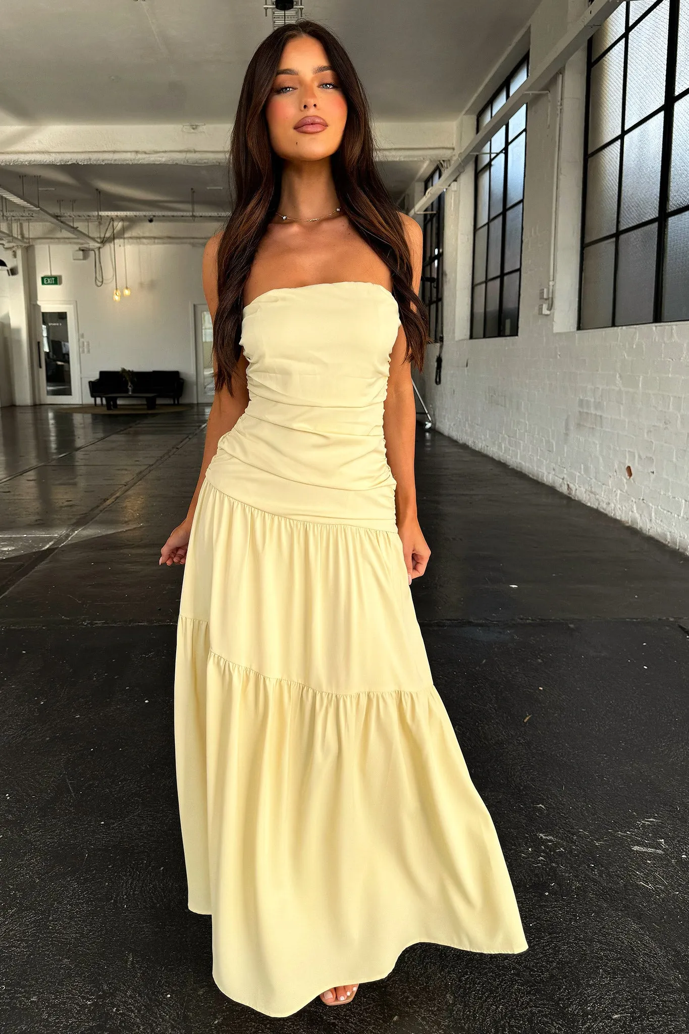Charlotte Strapless Maxi Dress - Yellow sold by Thats So Fetch product image thumbnail 3