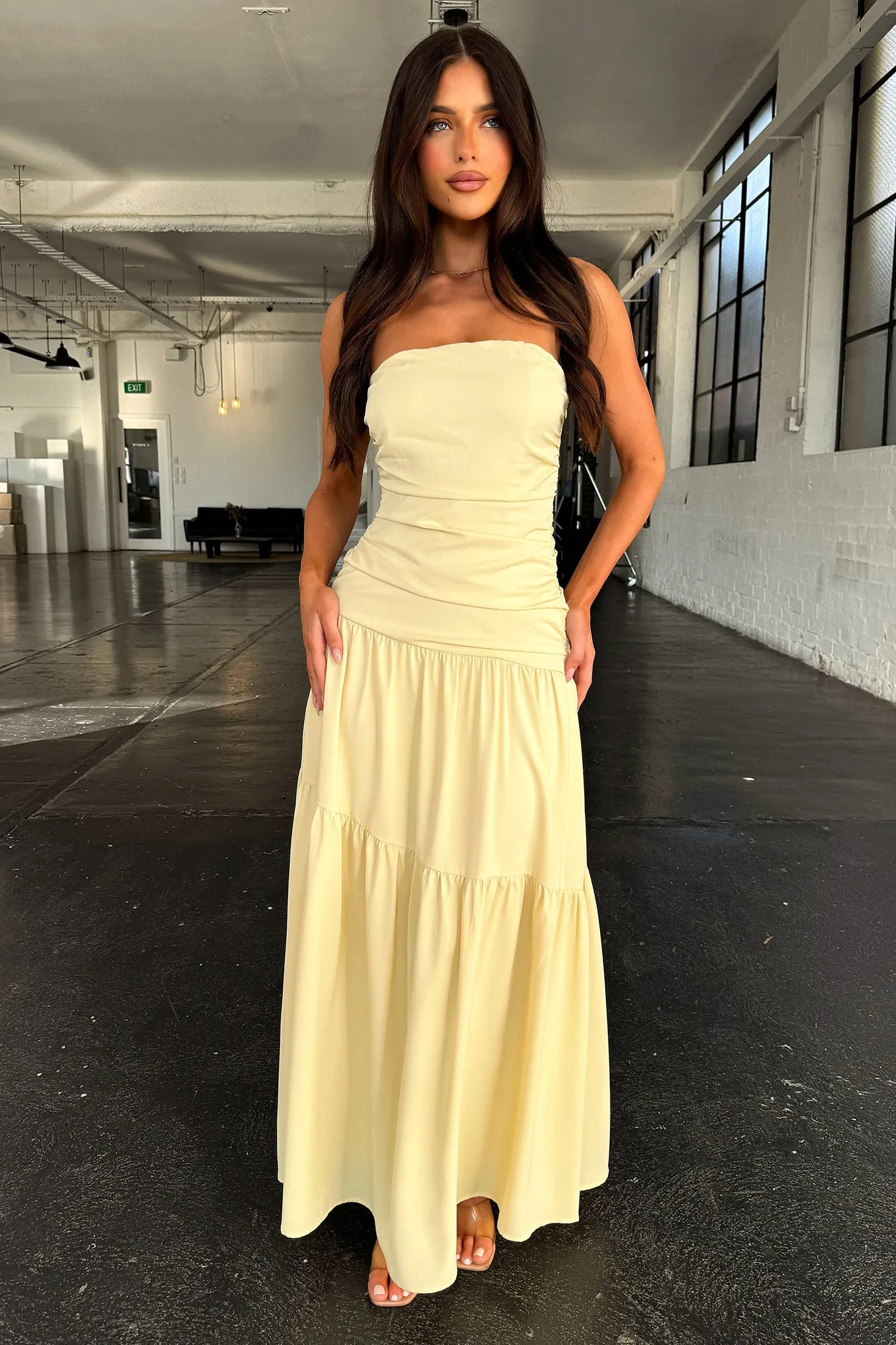Charlotte Strapless Maxi Dress - Yellow sold by Thats So Fetch product image thumbnail 2