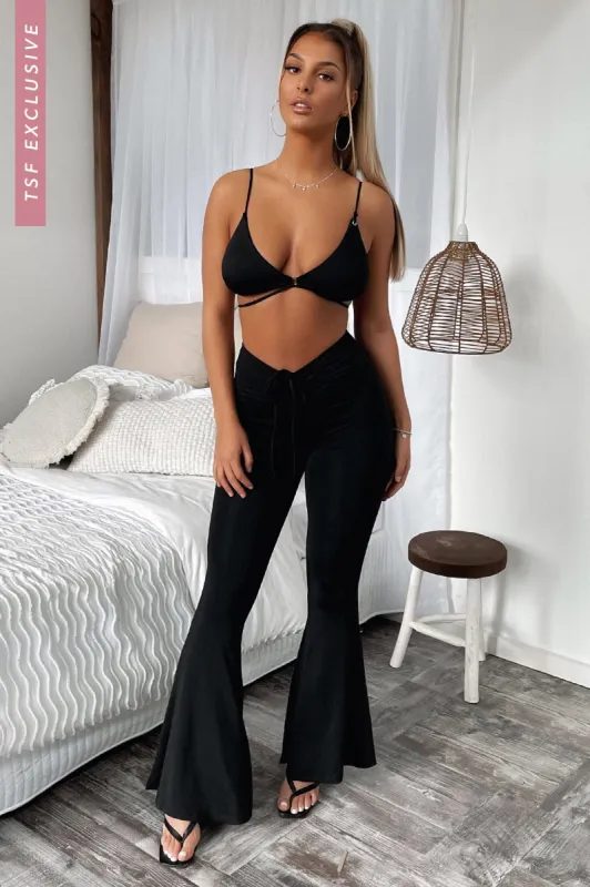 Zoya Flare Pants - Black sold by Thats So Fetch