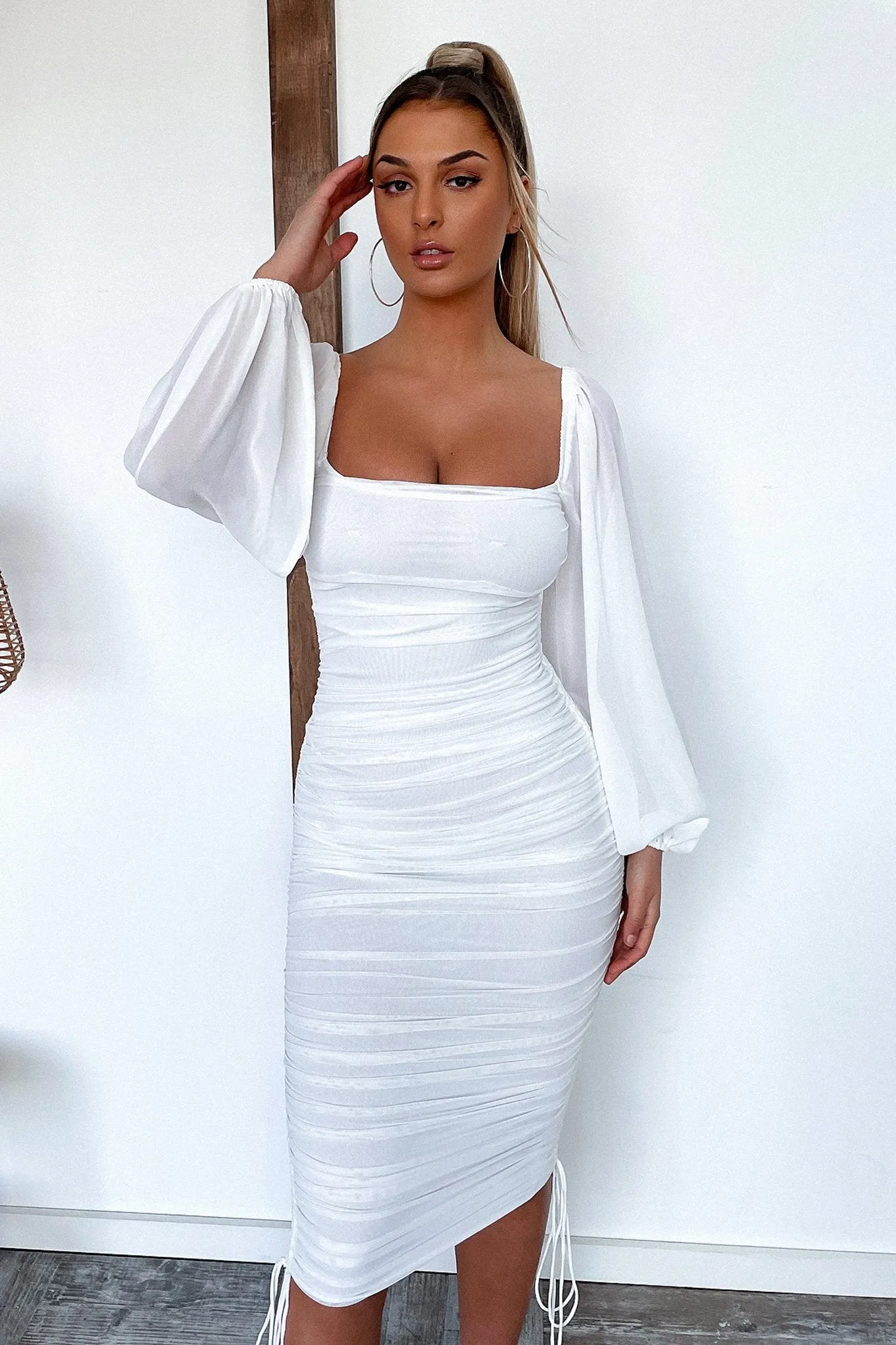 Lorde Midi Dress - White sold by Thats So Fetch product image thumbnail 5