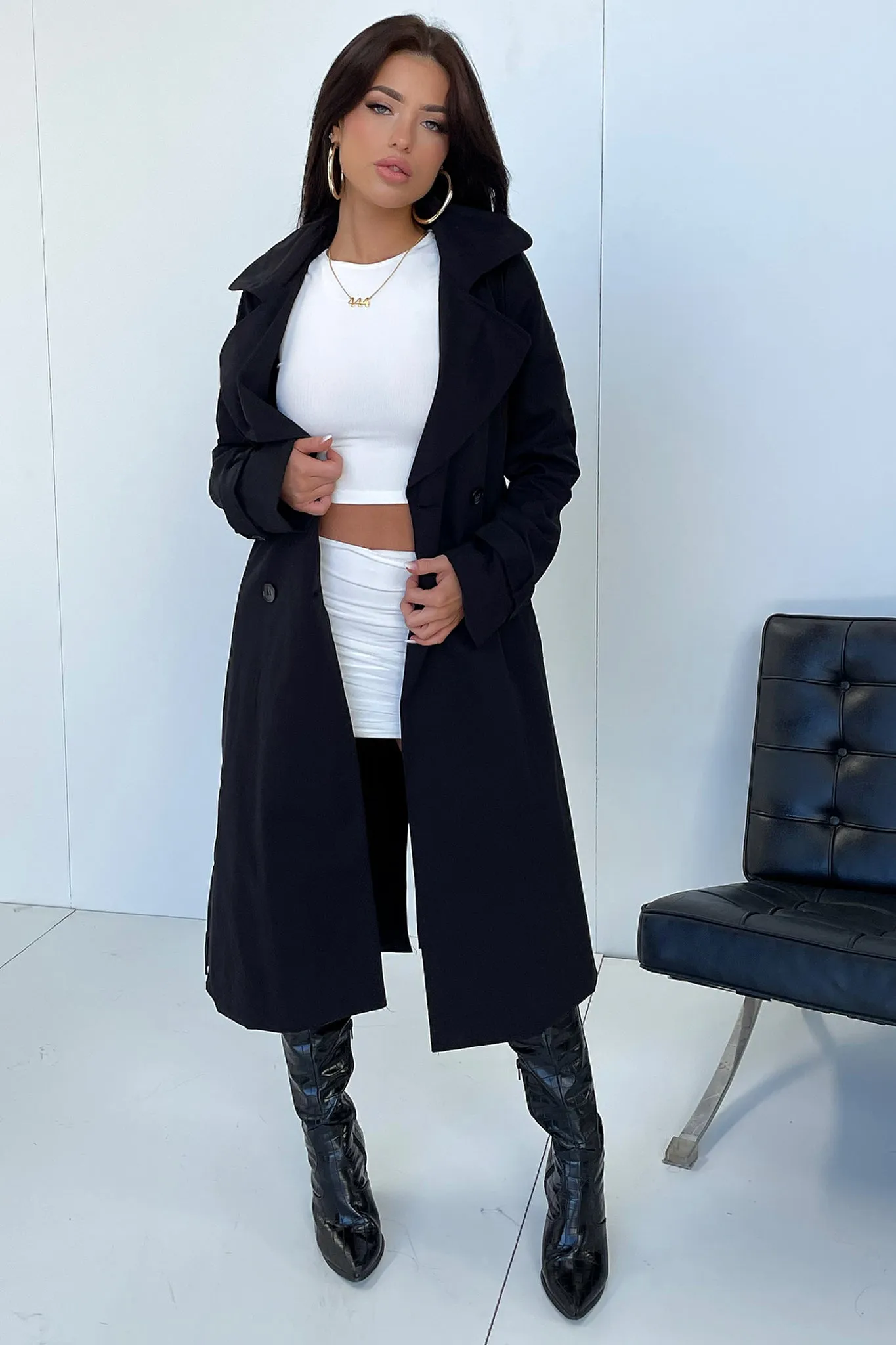 Astra Trench Coat - Black sold by Thats So Fetch product image thumbnail 5