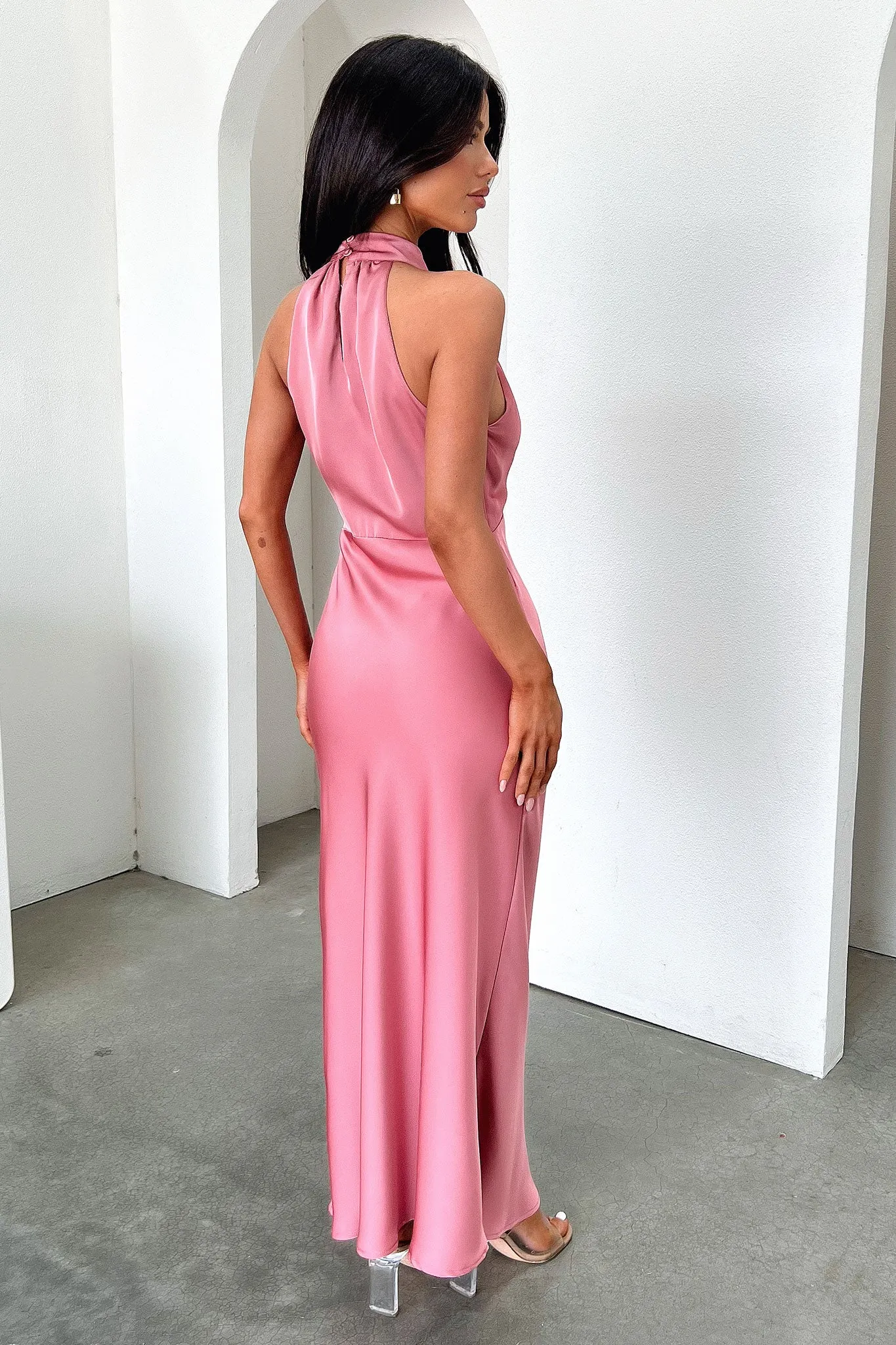 Daphne High Neck Maxi Dress - Rose sold by Thats So Fetch product image thumbnail 5