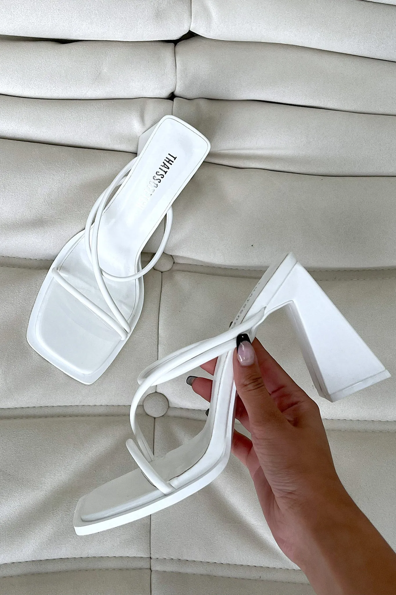 Alix Heels - White sold by Thats So Fetch product image thumbnail 3