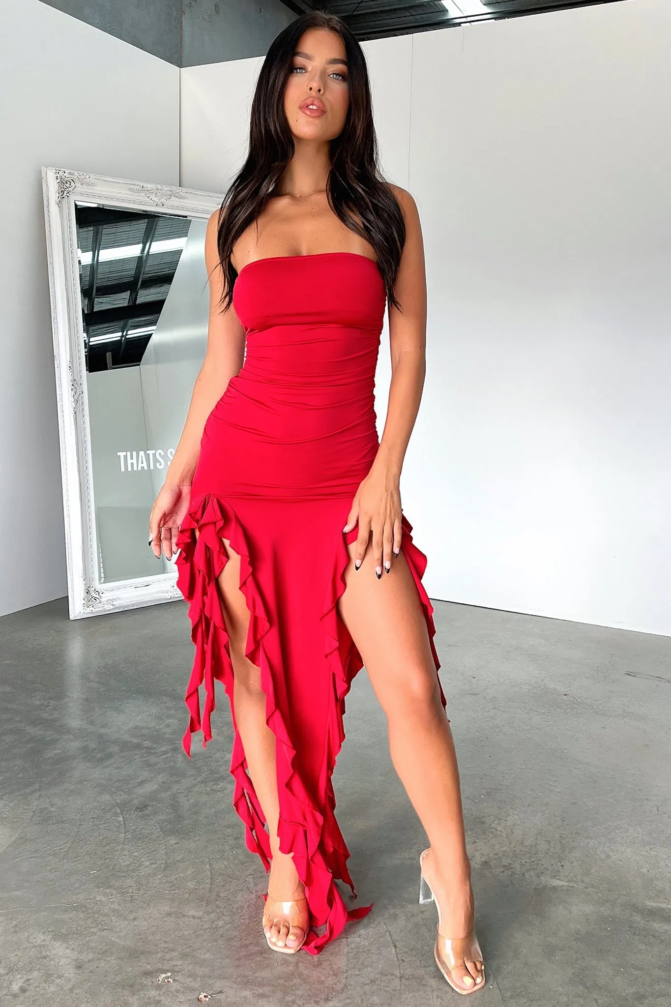 Lioness Rendezvous Strapless Dress - Red sold by Thats So Fetch