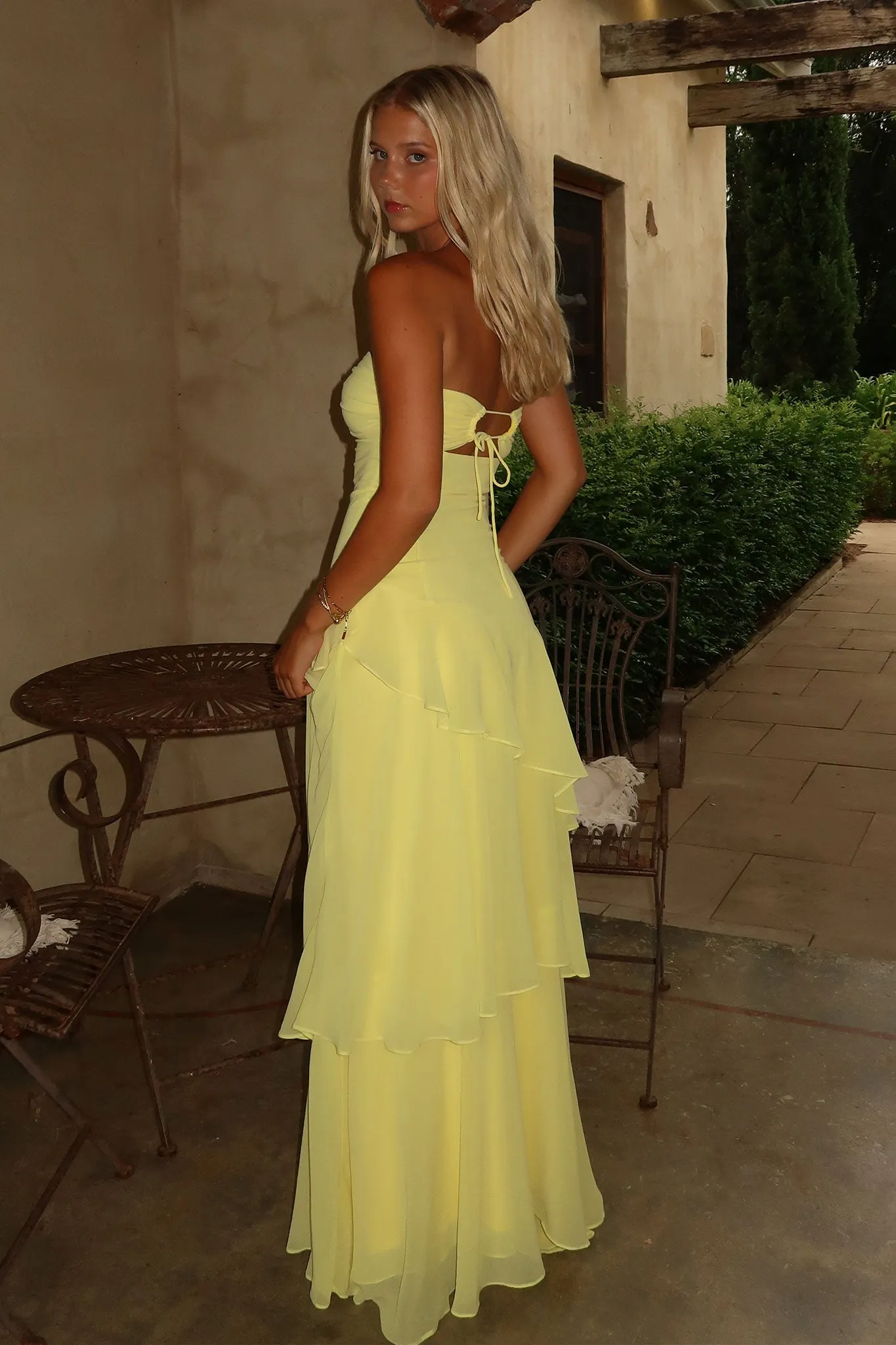 Gretta Strapless Maxi Dress - Yellow sold by Thats So Fetch product image thumbnail 4