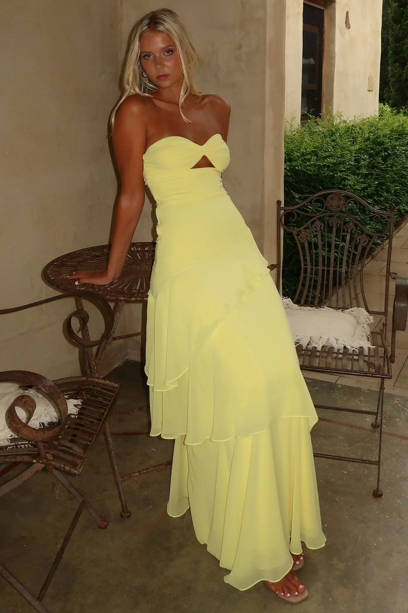 Gretta Strapless Maxi Dress - Yellow sold by Thats So Fetch