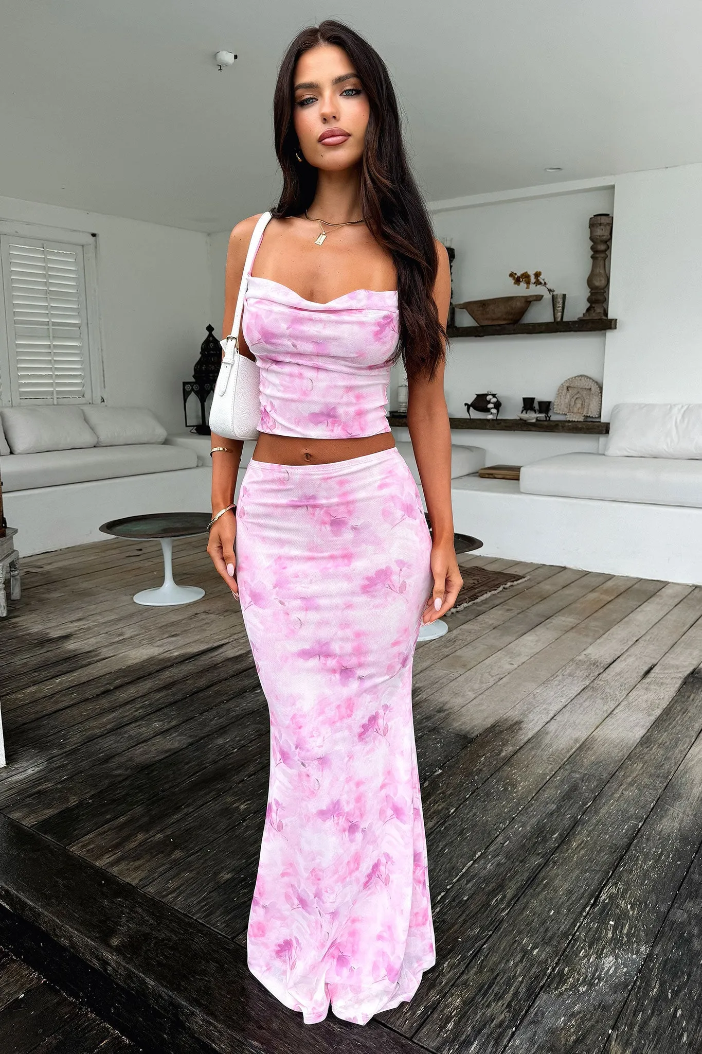 Ryleigh Crop - Pink Floral sold by Thats So Fetch product image thumbnail 3