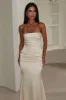 Ophelia Strapless Embellished Satin Maxi Dress - Champagne sold by Thats So Fetch