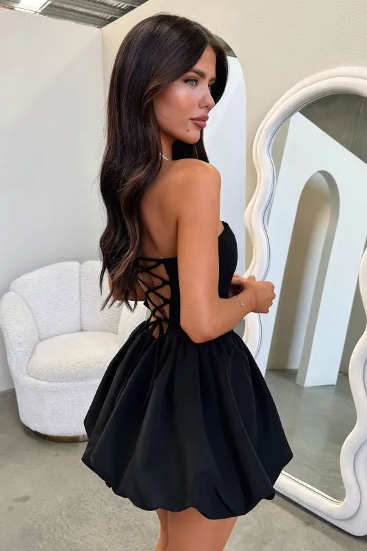 Bluebell Bubble Skirt Mini Dress - Black sold by Thats So Fetch