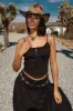 Barbados Linen Maxi Skirt - Black sold by Thats So Fetch