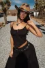 Barbados Linen Maxi Skirt - Black sold by Thats So Fetch