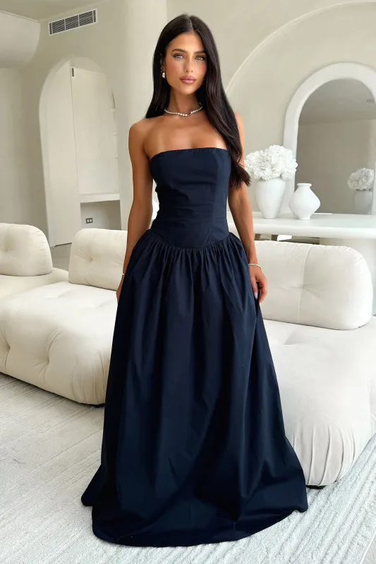 Iridessa Strapless Maxi Dress - Navy sold by Thats So Fetch