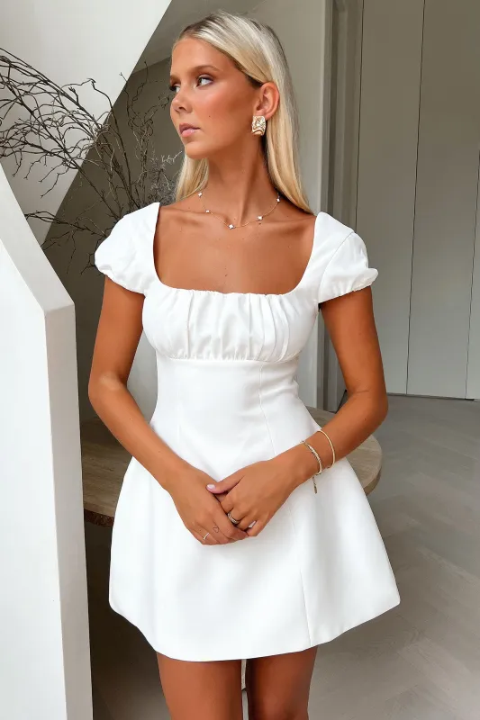 Arlette Mini Dress - White sold by Thats So Fetch