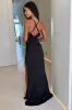 Sonnet Satin Maxi Dress - Black sold by Thats So Fetch
