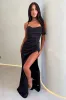 Sonnet Satin Maxi Dress - Black sold by Thats So Fetch