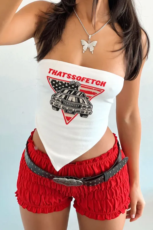 Paisley Shorts - Red sold by Thats So Fetch