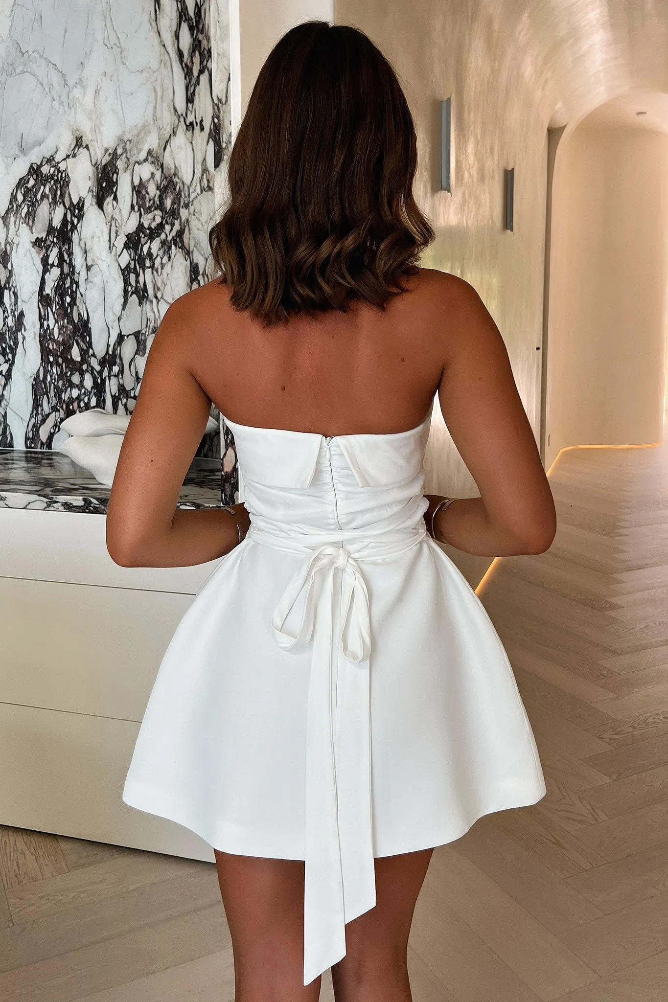 Evonne Strapless Mini Dress - White sold by Thats So Fetch product image thumbnail 3