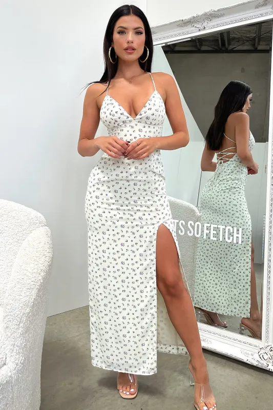 Kels Maxi Dress - Purple Floral sold by Thats So Fetch