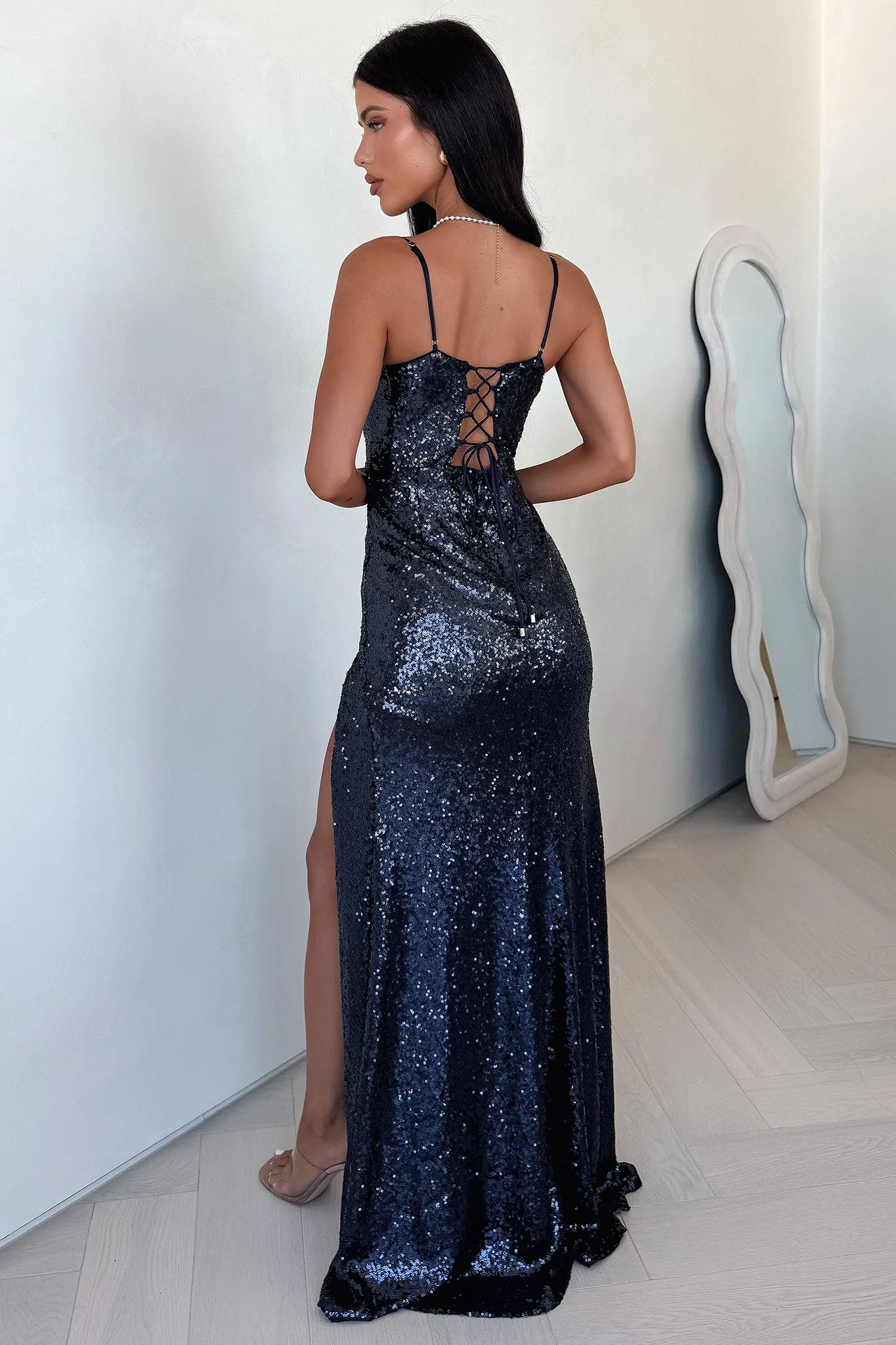 Tullia Sequin Maxi Dress - Navy sold by Thats So Fetch product image thumbnail 3