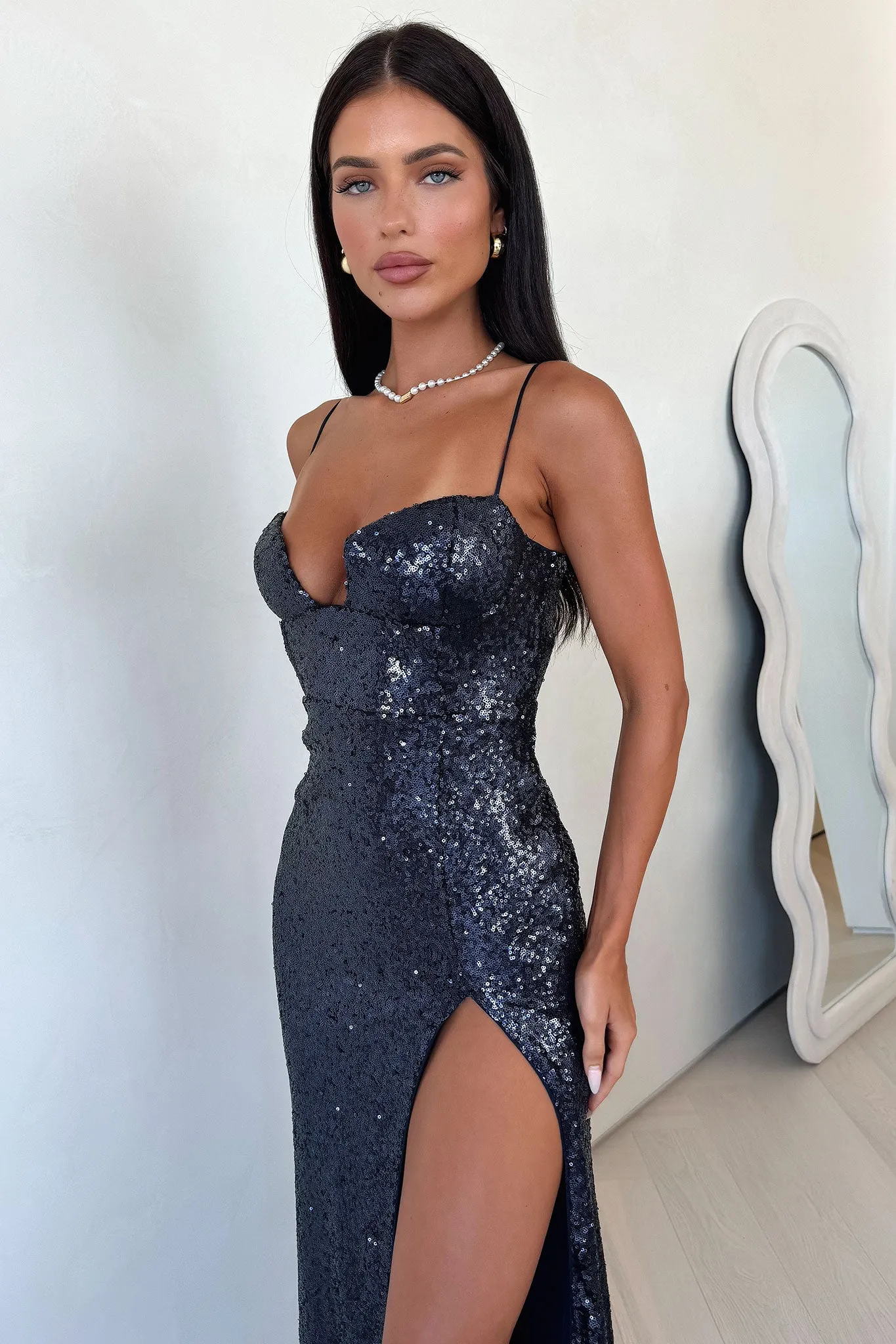 Tullia Sequin Maxi Dress - Navy sold by Thats So Fetch product image thumbnail 5