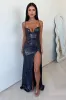 Tullia Sequin Maxi Dress - Navy sold by Thats So Fetch