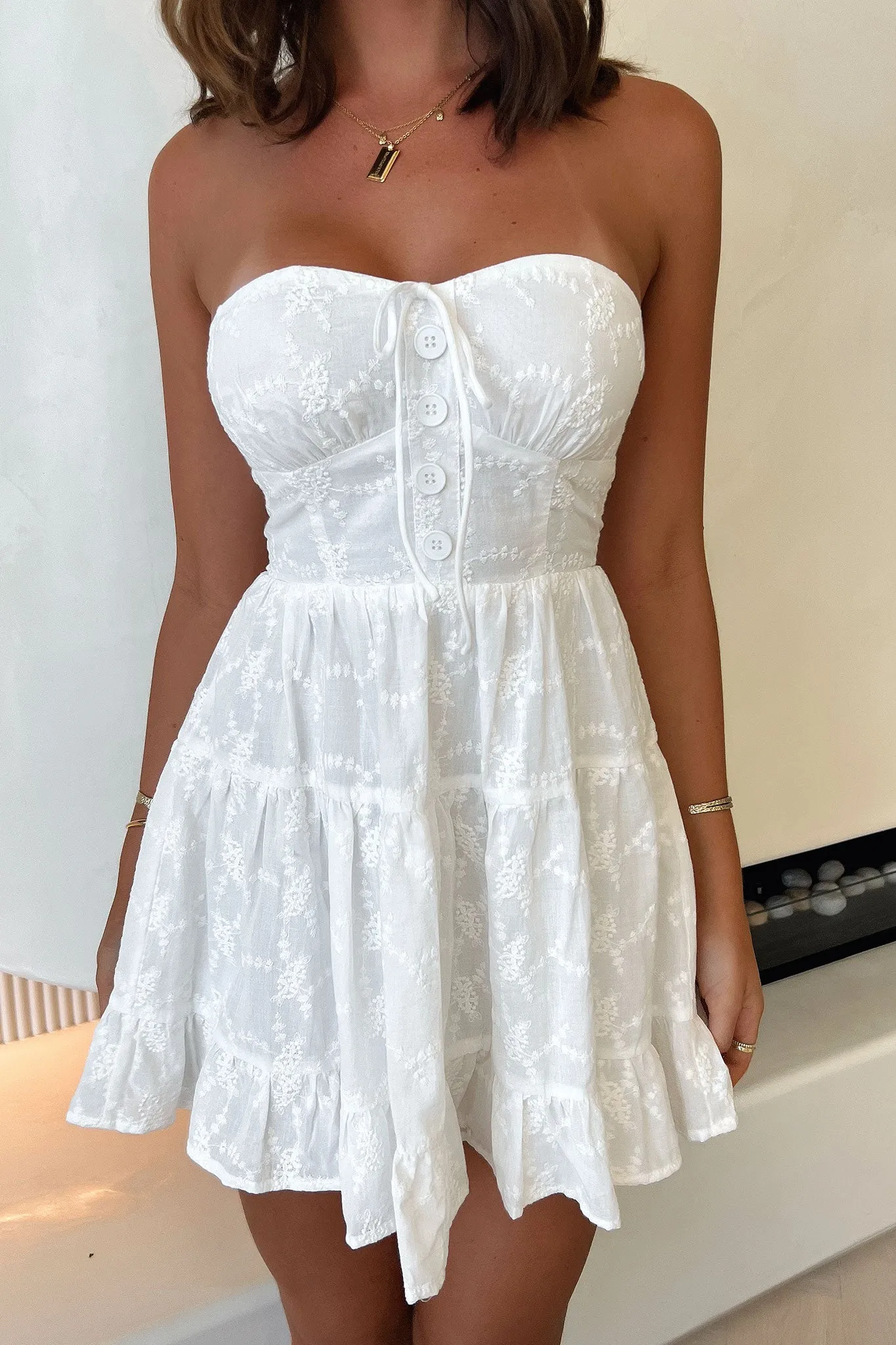 Ruby Strapless Mini Dress - White sold by Thats So Fetch product image thumbnail 2