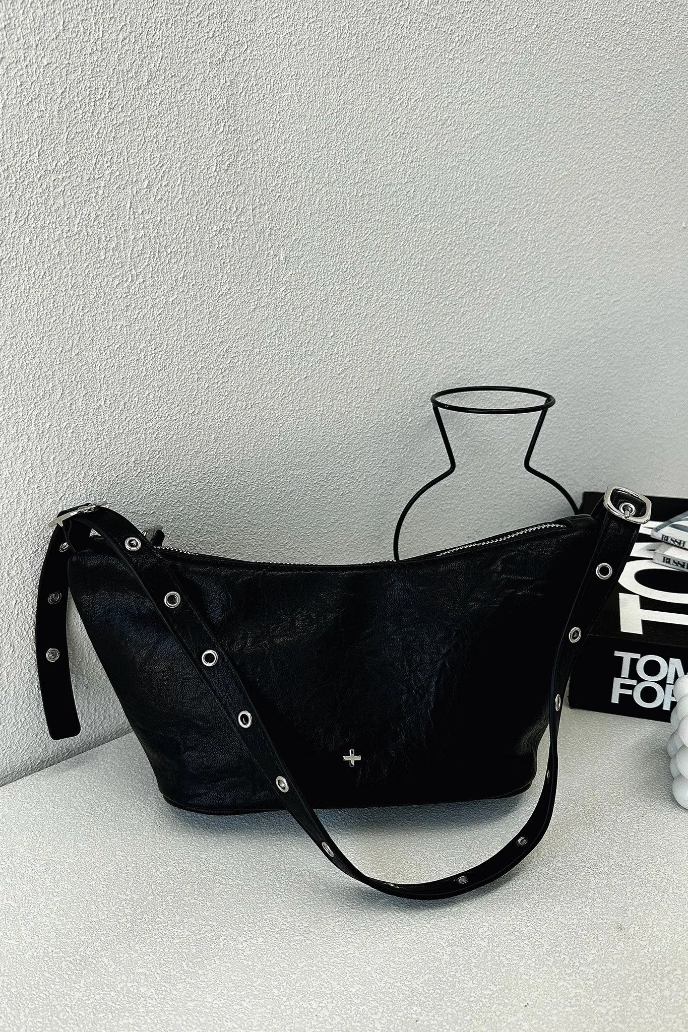 Peta + Jain Rosie Eyelet Shoulder Bag - Black sold by Thats So Fetch product image thumbnail 4
