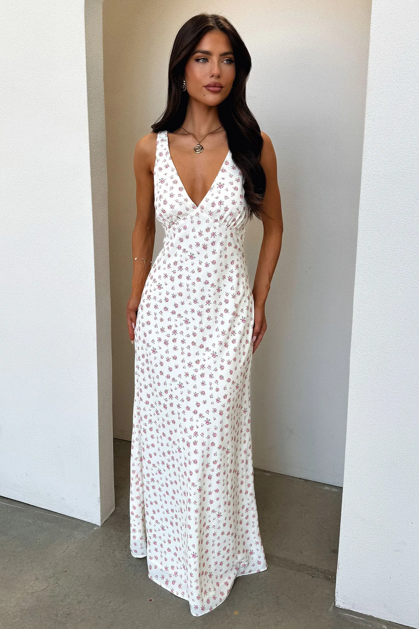 Naf V-Neck Maxi Dress - Rose Floral sold by Thats So Fetch product image thumbnail 3