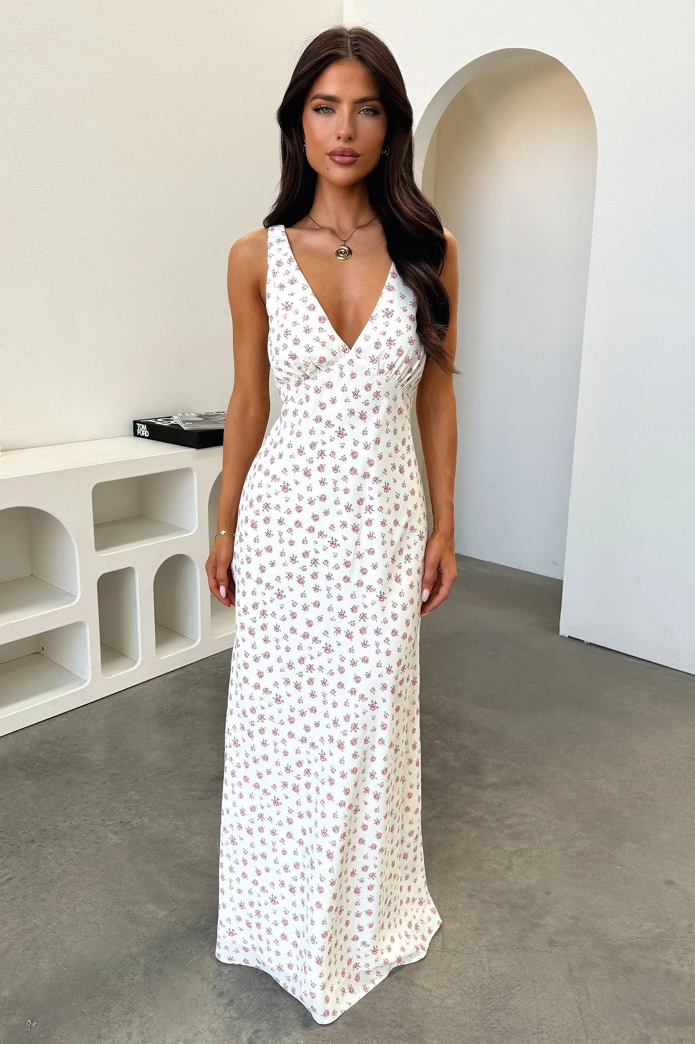 Naf V-Neck Maxi Dress - Rose Floral sold by Thats So Fetch product image thumbnail 2