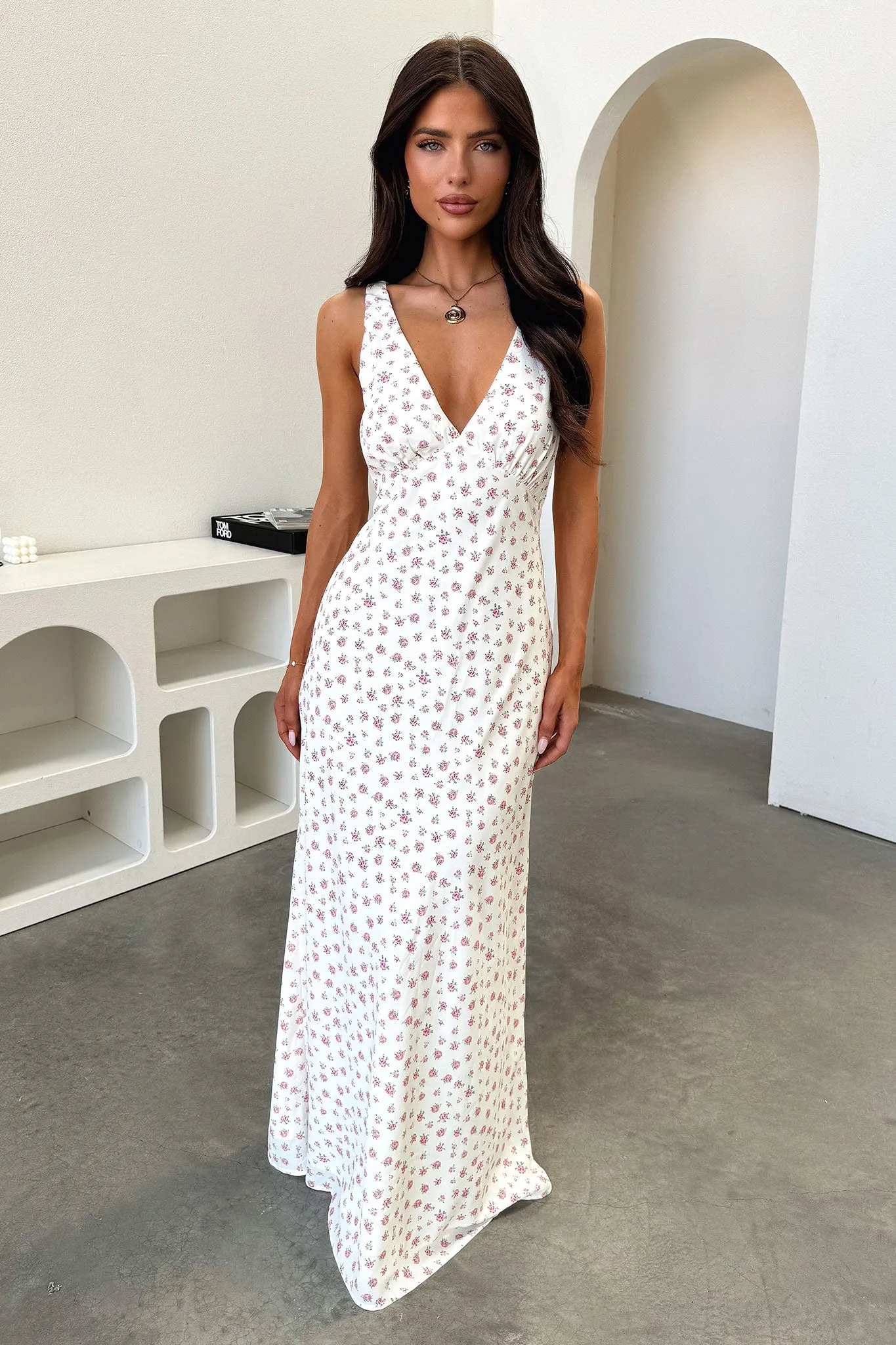 Naf V-Neck Maxi Dress - Rose Floral sold by Thats So Fetch product image thumbnail 4