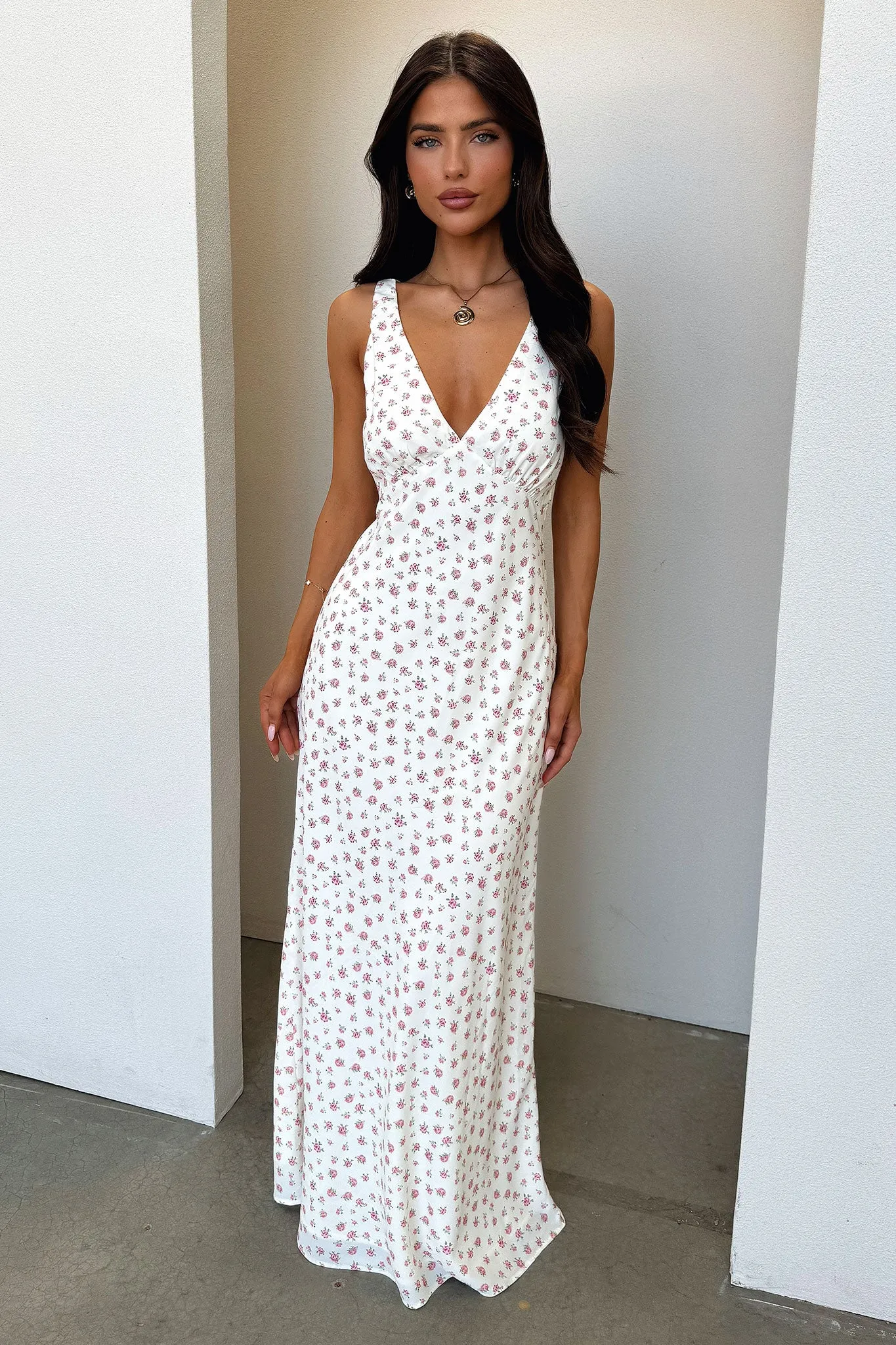 Naf V-Neck Maxi Dress - Rose Floral sold by Thats So Fetch