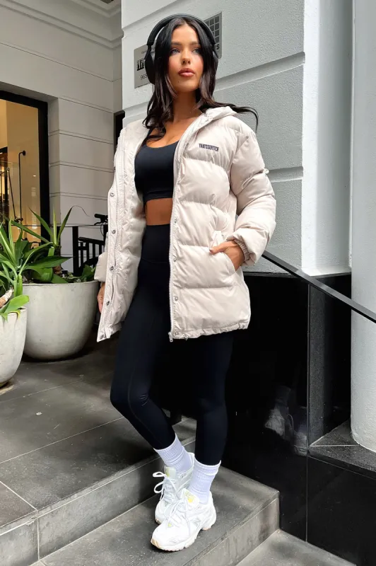 Julian Puffer Jacket - Bone sold by Thats So Fetch