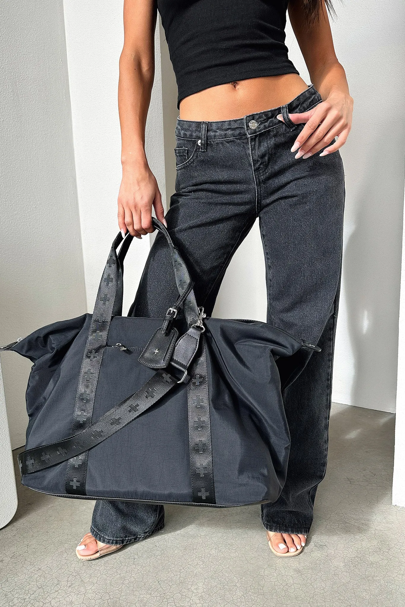 Peta + Jain Stayover Weekender Bag - Black/Silver sold by Thats So Fetch product image thumbnail 3