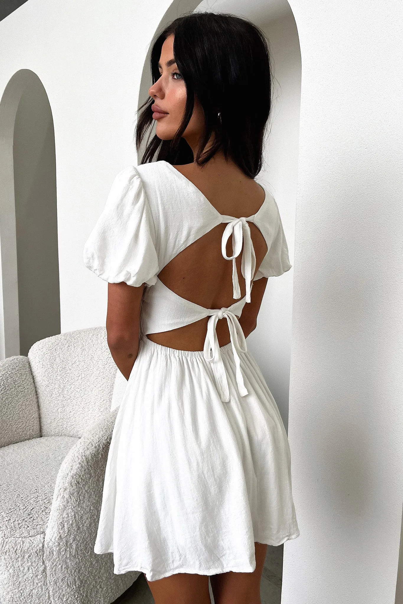 Whitney Dress - White sold by Thats So Fetch product image thumbnail 4